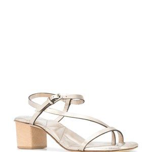 Del Carlo Quilted Insole Chunky Heel Sandals